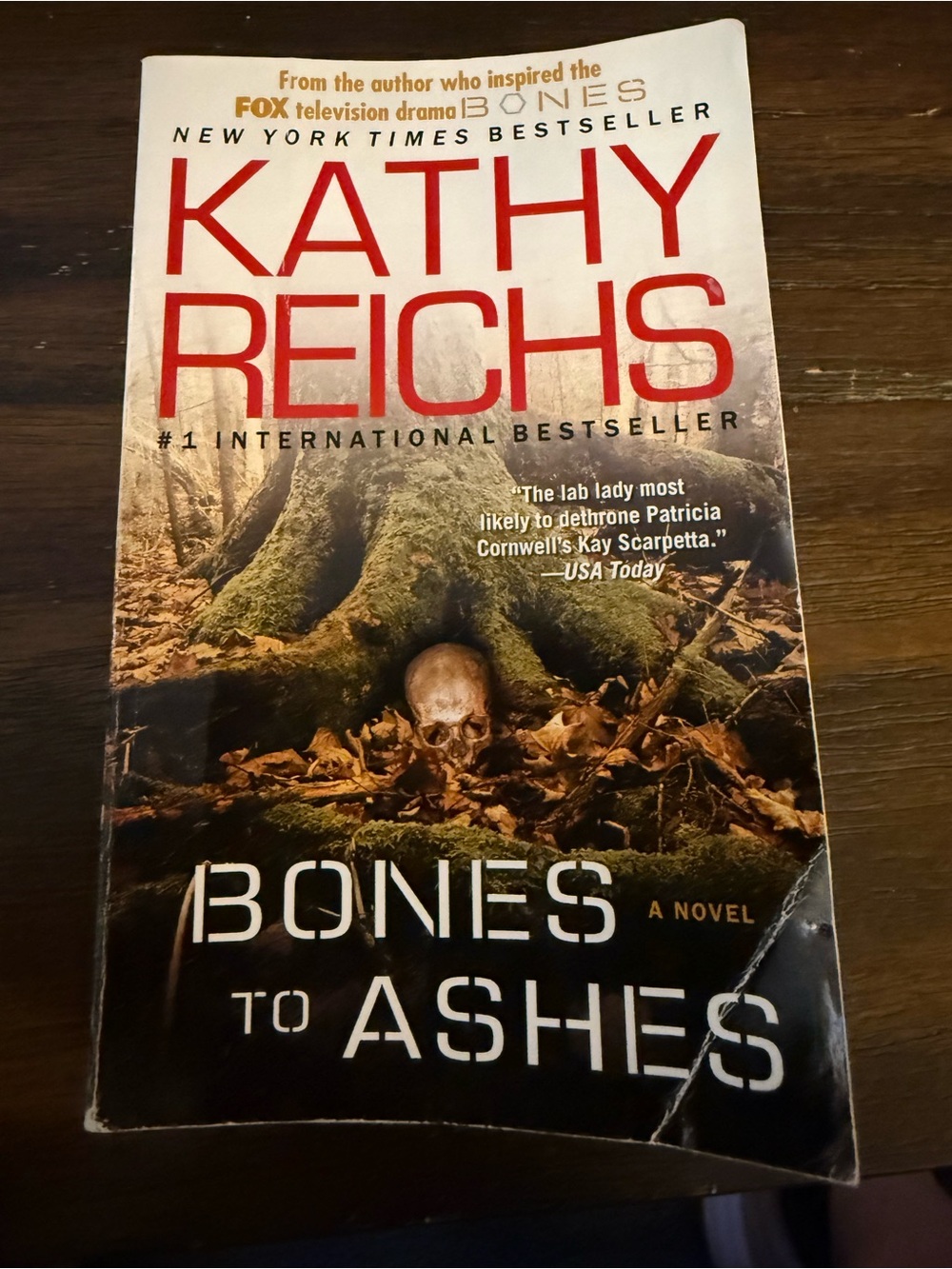 Kathy Reichs Bones to Ashes Paperback - White, Red, Brown Cover